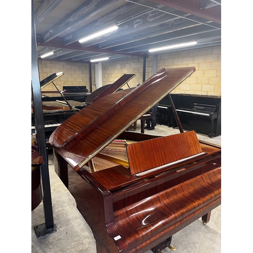 17 - Petrof (c1990)A 5ft 1in Model V grand piano in a bright mahogany case on square tapered legs.