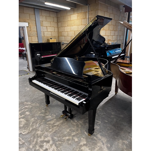 18 - Yamaha (c1984)A 6ft 1in Model C3 grand piano in a bright ebonised case on square tapered legs.