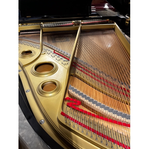 18 - Yamaha (c1984)A 6ft 1in Model C3 grand piano in a bright ebonised case on square tapered legs.