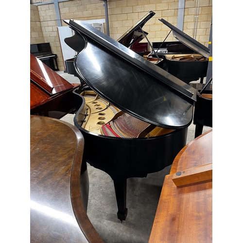 20 - Steinway (c1976)A 5ft 7in New York Model M grand piano in an ebonised case on square tapered legs.... 