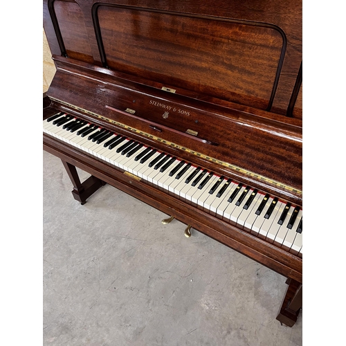 23 - Steinway (c1925)A Model K upright in a mahogany case, this instrument has been recently reconditione... 