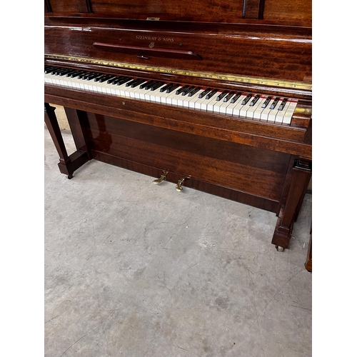 23 - Steinway (c1925)A Model K upright in a mahogany case, this instrument has been recently reconditione... 