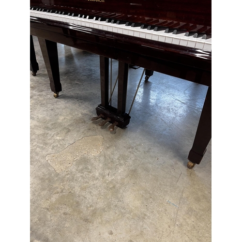 24 - Offenbach by DaewooA recent 5ft grand piano in a bright mahogany case on square tapered legs; togeth... 