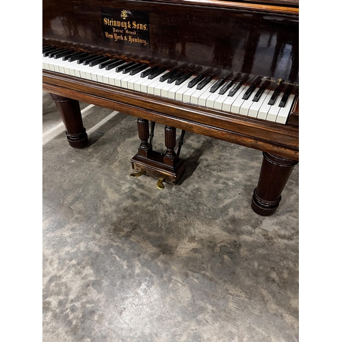 3 - Steinway (c1886)A 6ft 11in Model B grand piano in a rosewood case on square tapered legs. AMENDMENT ... 