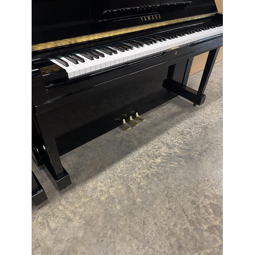 31 - *Yamaha (c1980)A Model U3H upright piano in a traditional bright ebonised case. There is VAT on this... 