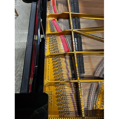 35 - Steinway (c1878)A 7ft 2in early Model C grand piano in a bright ebonised case on later square tapere... 