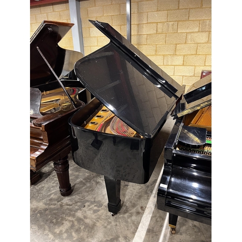 35 - Steinway (c1878)A 7ft 2in early Model C grand piano in a bright ebonised case on later square tapere... 