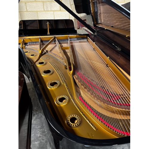 35 - Steinway (c1878)A 7ft 2in early Model C grand piano in a bright ebonised case on later square tapere... 