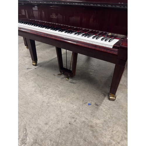 36 - Petrof (c1990)A 5ft 3in Model V grand piano in a bright mahogany case on square tapered legs.