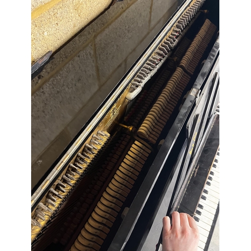 37 - Steinway (c1891)An upright piano in an ebonised case; together with a stool. IRN: HXWCNZAH