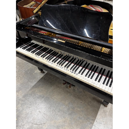 38 - Yamaha (c1985)A 6ft 1in Model C3 grand piano in a bright ebonised case on square tapered legs.