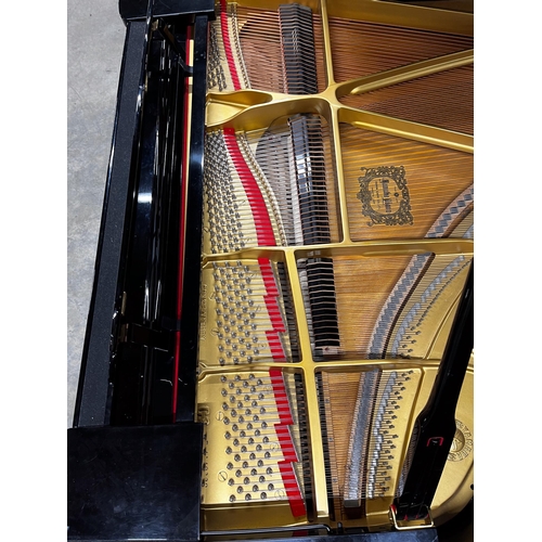 38 - Yamaha (c1985)A 6ft 1in Model C3 grand piano in a bright ebonised case on square tapered legs.