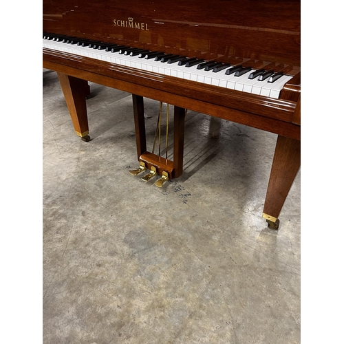 42 - Schimmel (c1988)A 5ft 8in Model 174T grand piano in bright walnut case on square tapered legs.