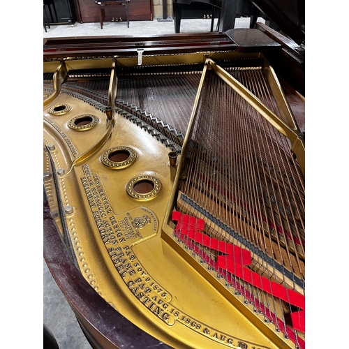 43 - Steinway (c1899)A 6ft 'Old Style' 85-note Model A grand piano in a rosewood case on turned and flute... 