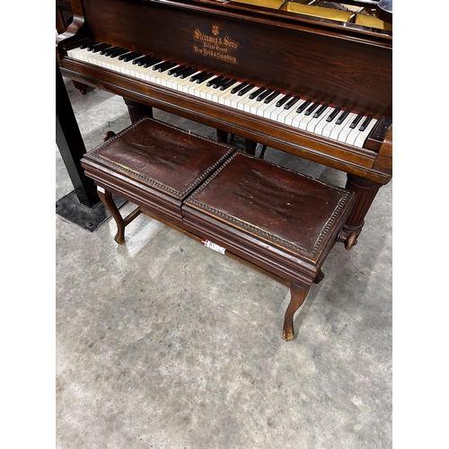 43 - Steinway (c1899)A 6ft 'Old Style' 85-note Model A grand piano in a rosewood case on turned and flute... 
