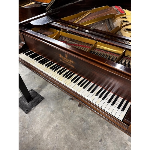 43 - Steinway (c1899)A 6ft 'Old Style' 85-note Model A grand piano in a rosewood case on turned and flute... 