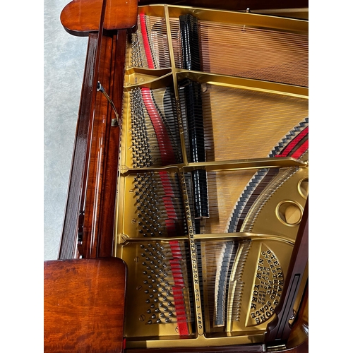 45 - Steinway (c1906)A 5ft 10in Model O grand piano in a bright figured mahogany case on square tapered l... 