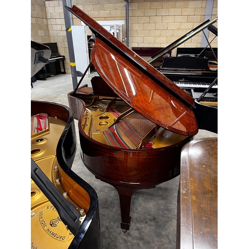 45 - Steinway (c1906)A 5ft 10in Model O grand piano in a bright figured mahogany case on square tapered l... 