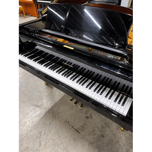 46 - Hoffmann (c2012)A 6ft 1in Model T186 grand piano in a bright ebonised case on square tapered legs.... 
