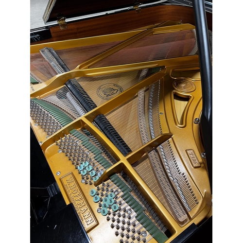 46 - Hoffmann (c2012)A 6ft 1in Model T186 grand piano in a bright ebonised case on square tapered legs.... 
