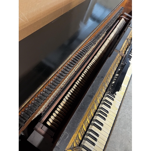 50 - Erard (c1851)An Art cased upright piano in a rosewood and brass Boulle case, decorated with foliate ... 