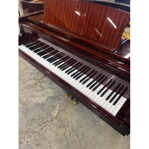52 - Petrof (c1995)A 5ft 3in Model V grand piano in a bright mahogany case on square tapered legs.