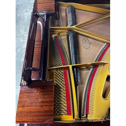 52 - Petrof (c1995)A 5ft 3in Model V grand piano in a bright mahogany case on square tapered legs.