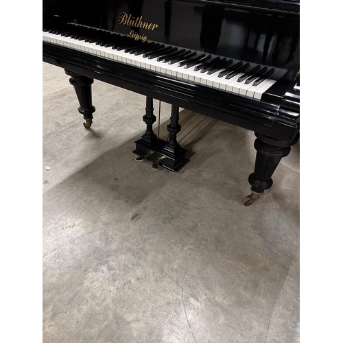6 - Blüthner (1910)A 6ft 3in grand piano in an ebonised case on turned fluted legs. IRN: 289FFRPV
