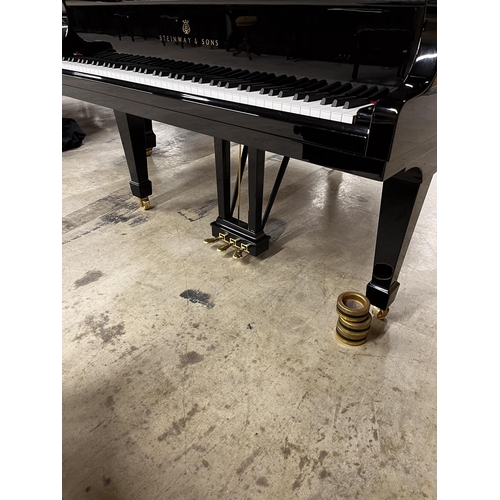 60 - Steinway (c2010)A 5ft 10in Model O grand piano in a bright ebonised case on square tapered legs; tog... 