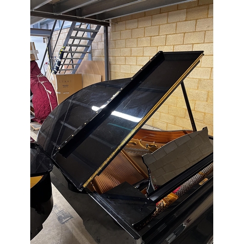 60 - Steinway (c2010)A 5ft 10in Model O grand piano in a bright ebonised case on square tapered legs; tog... 