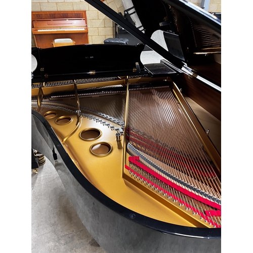 60 - Steinway (c2010)A 5ft 10in Model O grand piano in a bright ebonised case on square tapered legs; tog... 