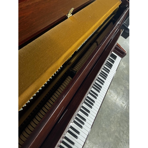 61 - Yamaha (c1998)A Model E116N upright piano in a bright mahogany case; together with a matching stool.... 
