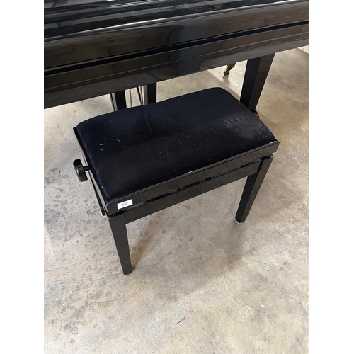 62 - Yamaha (c2012)A 5ft Model GB1K grand piano in a bright ebonised case on square tapered legs; togethe... 