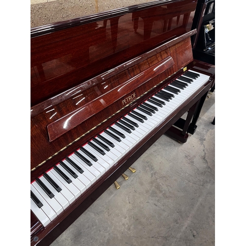 66 - Petrof (c2010)A Model P118 upright piano in a traditional bright mahogany case; together with a stoo... 