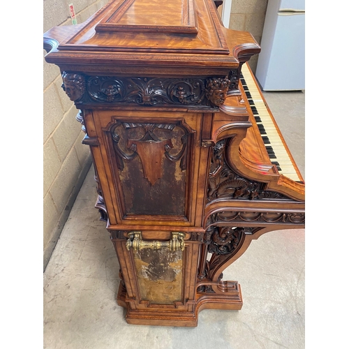 70 - John Broadwood and Sons (c1866) A fine exhibition quality art cased upright piano designed by LW Col... 