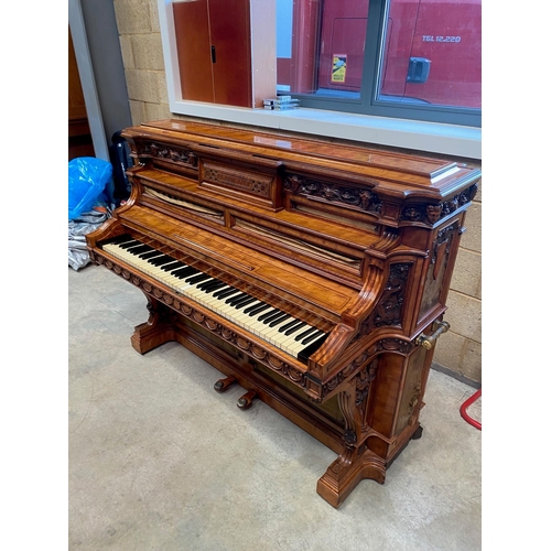 70 - John Broadwood and Sons (c1866) A fine exhibition quality art cased upright piano designed by LW Col... 