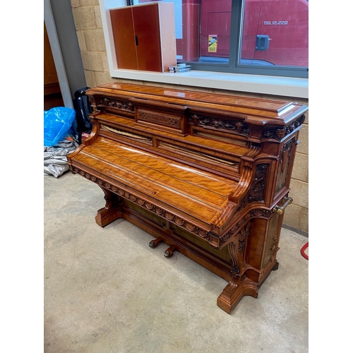 70 - John Broadwood and Sons (c1866) A fine exhibition quality art cased upright piano designed by LW Col... 