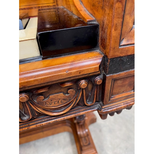 70 - John Broadwood and Sons (c1866) A fine exhibition quality art cased upright piano designed by LW Col... 