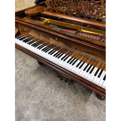 72 - Steinway (c1898)A 6ft 2in Model A grand piano in a rosewood case on turned and reeded 'elephant' leg... 