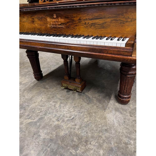 72 - Steinway (c1898)A 6ft 2in Model A grand piano in a rosewood case on turned and reeded 'elephant' leg... 