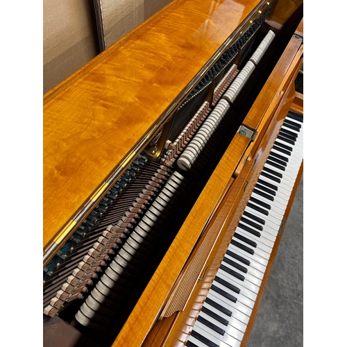 73 - Bechstein (c1908)A Model 9 upright piano in a painted satinwood case, decorated with classical scene... 