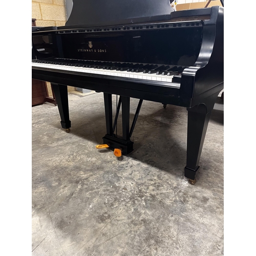 77 - Steinway (c1976)A 5ft 10in Model O grand piano in a satin ebonised case on square tapered legs.... 