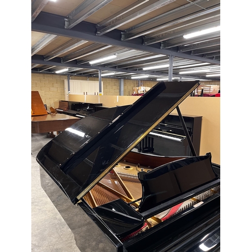 83 - Steinway (c1985)A 6ft 2in Model A grand piano in a bright ebonised case on square tapered legs; toge... 