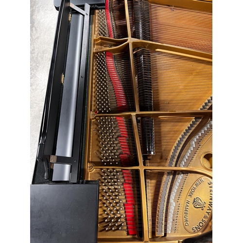 90 - Steinway (c1988)A 5ft 7in Model M grand piano in a bright ebonised case on square tapered legs. AMEN... 