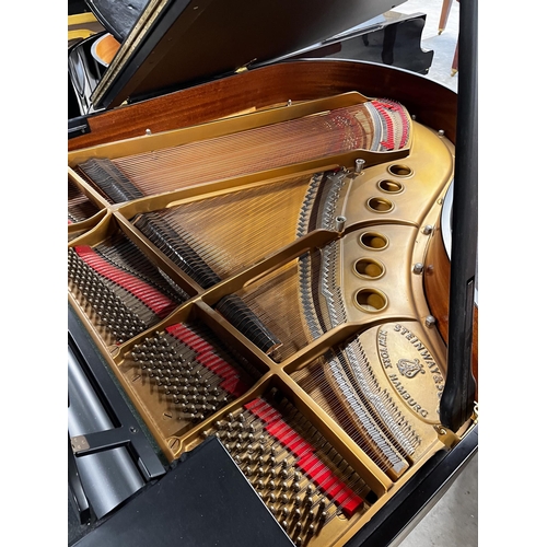 90 - Steinway (c1988)A 5ft 7in Model M grand piano in a bright ebonised case on square tapered legs. AMEN... 