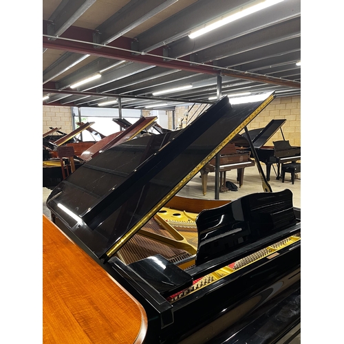 92 - Yamaha (c1993)A 6ft 7in Model C5 grand piano in a bright ebonised case on square tapered legs; toget... 