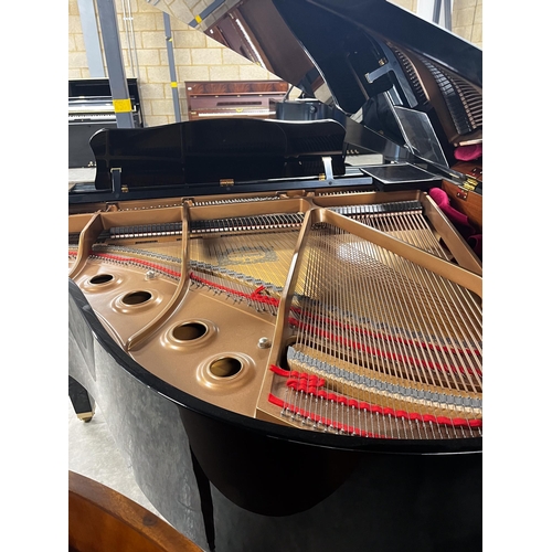 94 - Yamaha (c2009)A 4ft 11in Model GB1K grand piano in a bright ebonised case on square tapered legs; to... 