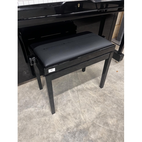 95 - Yamaha (c2022)A Model U1Q upright piano in a bright ebonised case; together with a matching stool. A... 