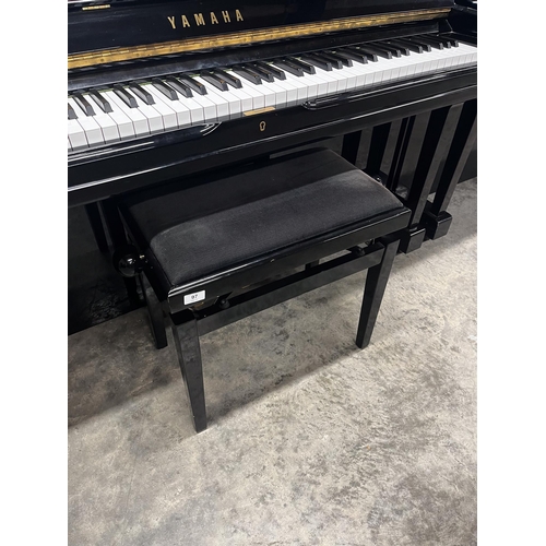 97 - Yamaha (c1978)A Model U3H upright piano in a bright ebonised case; together with a stool.
