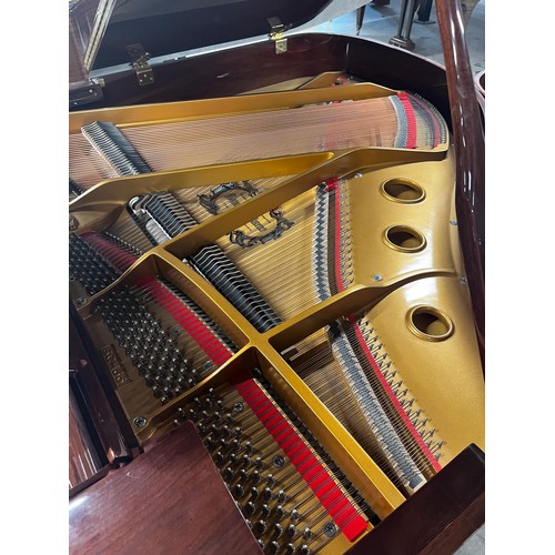 68 - Samick (c1997)A 5ft Model SG-155 grand piano in a bright mahogany case on square tapered legs; toget... 